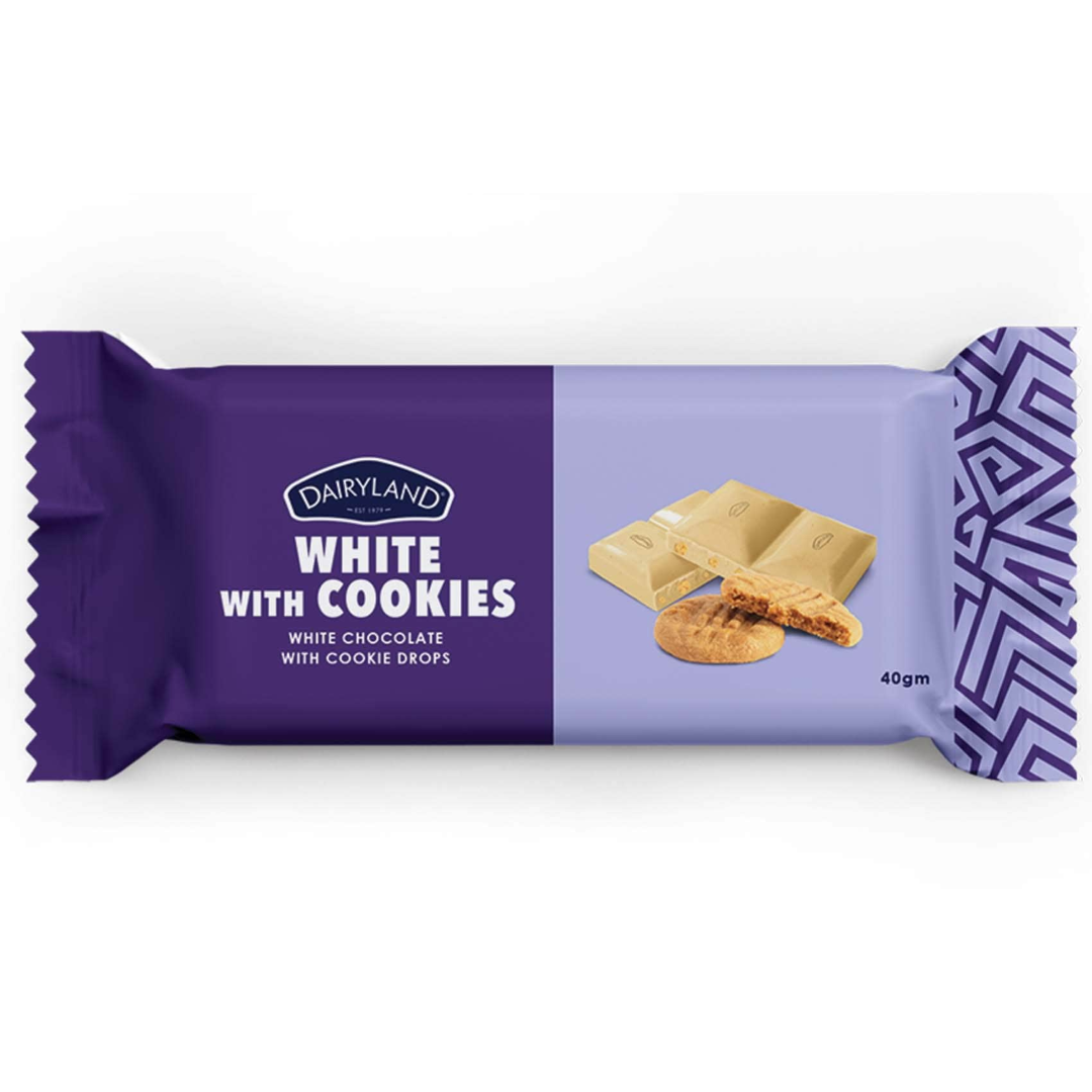DAIRYLAND WHITE WITH COOKIES 40G